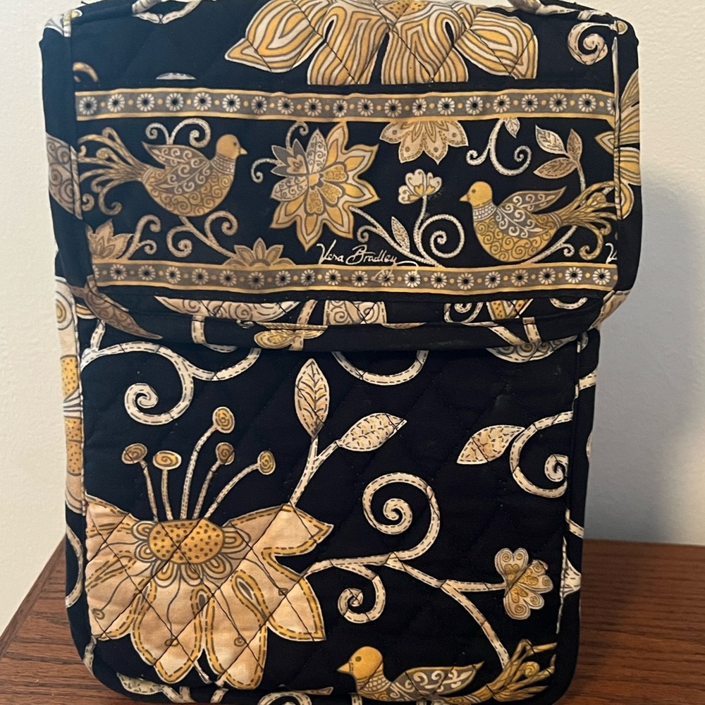 **3 for $6** Vera Bradley Black and Gold Bird Floral lunch bag